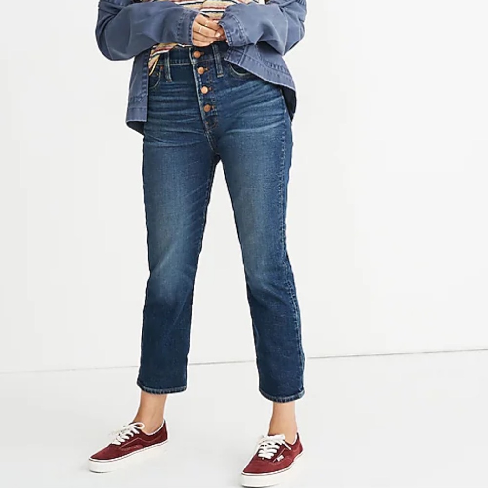 Madewell The Perfect Vintage Crop Jean with Button Fly 28